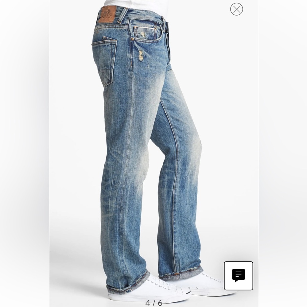 PRPS BRUISED,NEVER BROKEN Straight Leg Selvedge Jeans Size 36